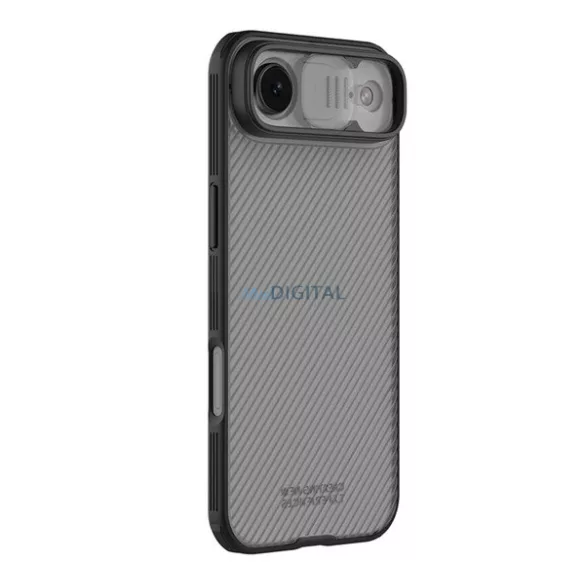 HUSĂ! - NILLKIN CAMSHIELD PRO Silicone Phone Protector (rezistent la șocuri, protecție cameră, cu dungi) TRANSFER/Negru Apple iPhone Air