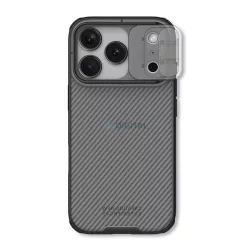   HUSĂ! - NILLKIN CAMSHIELD PRO Silicone Phone Protector (rezistent la șocuri, protecție cameră, cu dungi) TRANSFER/Negru Apple iPhone 17 Pro