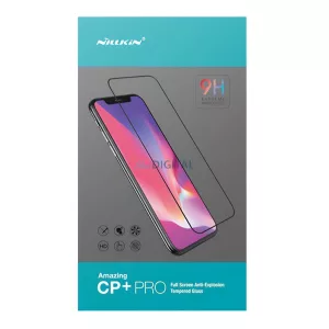 NILLKIN CP+ PRO ecran protector de sticlă (2.5D, lipici complet, filtrare UV, 0.33mm, 9H + cadru) BLACK Apple iPhone 17 Pro