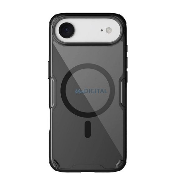HUSĂ! - NILLKIN NATURE PRO MAGNETIC plastic telefon protector (rezistent la impact, colț pernă de aer, MagSafe) BLACK Apple iPhone Air