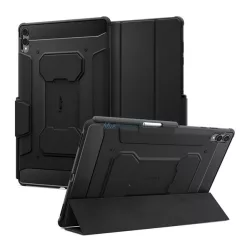   HUSĂ! - SPIGEN RUGGED ARMOR PRO Carcasă permanentă (FLIP activ, rezistență la șocuri, TRIFOLD, suport de birou, suport pentru creioane) NEGRU Samsung Galaxy Tab S11 Ultra 5G (SM-X936B), Galaxy Tab S11 Ultra WIFI (SM-X930)