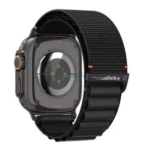 SPIGEN WBF1 curea (dimensiune personalizată, mare, textilă, reglabilă) BLACK Apple Watch Series 5 44mm, Watch Series 4 44mm, Watch Series 3 42mm