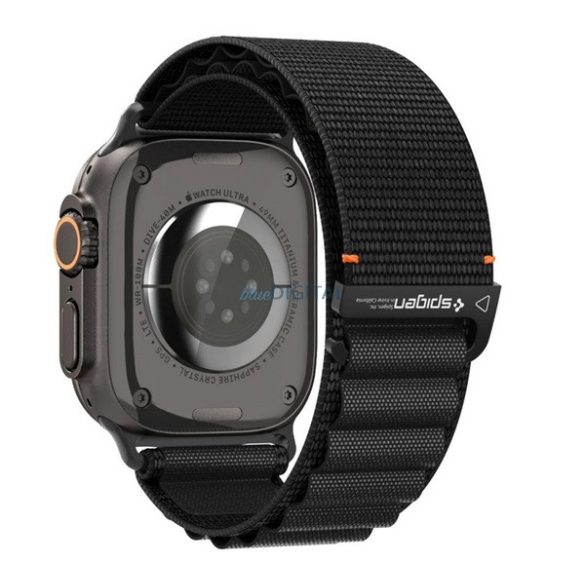 SPIGEN WBF1 curea (dimensiune personalizată, mare, textilă, reglabilă) BLACK Apple Watch Series 5 44mm, Watch Series 4 44mm, Watch Series 3 42mm