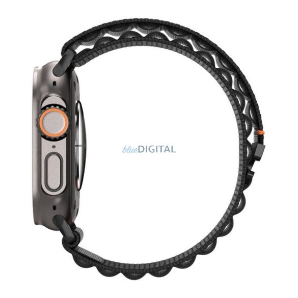 SPIGEN WBF1 curea (dimensiune personalizată, mare, textilă, reglabilă) BLACK Apple Watch Series 5 44mm, Watch Series 4 44mm, Watch Series 3 42mm