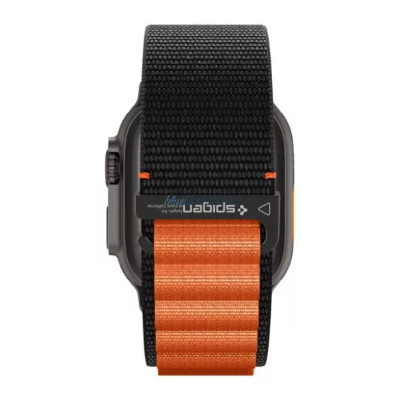 SPIGEN WBF1 curea (dimensiune personalizată, mare, textilă, reglabilă) BLACK/NORANGE galben Apple Watch Series 5 44mm, Watch Series 4 44mm, Watch Series 3 42mm