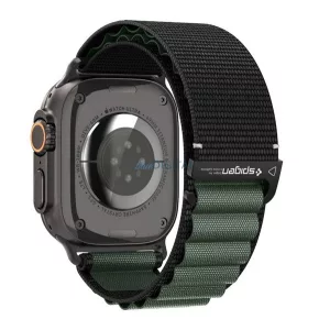 Curea SPIGEN WBF1 (dimensiune personalizată, mare, textilă, reglabilă) NEGRU/NEGRU Apple Watch Series 5 44mm, Watch Series 4 44mm, Watch Series 3 42mm