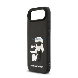   HUSĂ! - KARL LAGERFELD 3D RUBBER KARL AND CHOUPETTE silicon protector de telefon (rezistent la impact, 3D) BLACK Apple iPhone Air