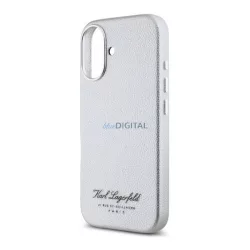  HUSĂ! - KARL LAGERFELD GRAINED PU HOTEL RSG silicon protector de telefon (rezistent la șocuri, efect de piele spate) LIGHT GREY Apple iPhone 16