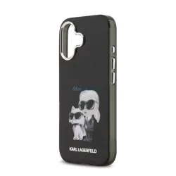   HUSĂ! - KARL LAGERFELD IML AQUARELLE KARL AND CHOUPETTE silicon protector de telefon (rezistent la șocuri, camera-protective) BLACK Apple iPhone 17