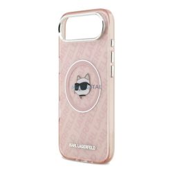  HUSĂ! - KARL LAGERFELD IML CHOUPETTE HEAD LOGO MAGSAFE silicon telefon protector (rezistent la șocuri, camera de protecție, MagSafe) ROSE CULOARE Apple iPhone Air