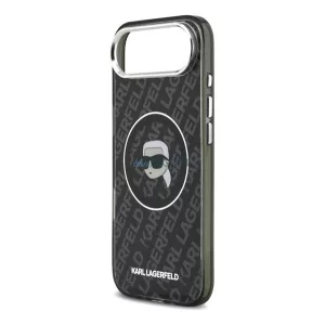HUSĂ! - KARL LAGERFELD IML KARL HEAD LOGO MAGSAFE silicon telefon protector (rezistent la șocuri, camera de protecție, MagSafe) BLACK Apple iPhone Air