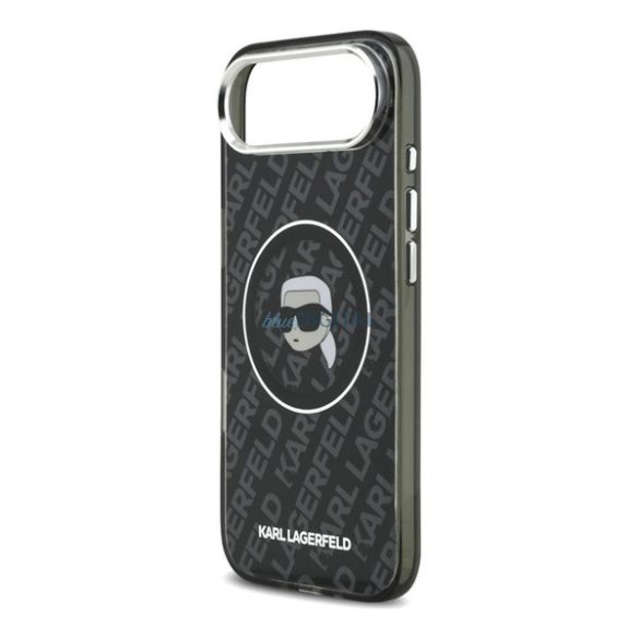 HUSĂ! - KARL LAGERFELD IML KARL HEAD LOGO MAGSAFE silicon telefon protector (rezistent la șocuri, camera de protecție, MagSafe) BLACK Apple iPhone Air