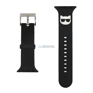 KARL LAGERFELD SILICONE CHOUPETTE HEAD Strap (dimensiune personalizată, mare, silicon, cataramă metalică) BLACK Apple Watch Series 5 44mm, Watch Series 4 44mm, Watch Series 3 42mm