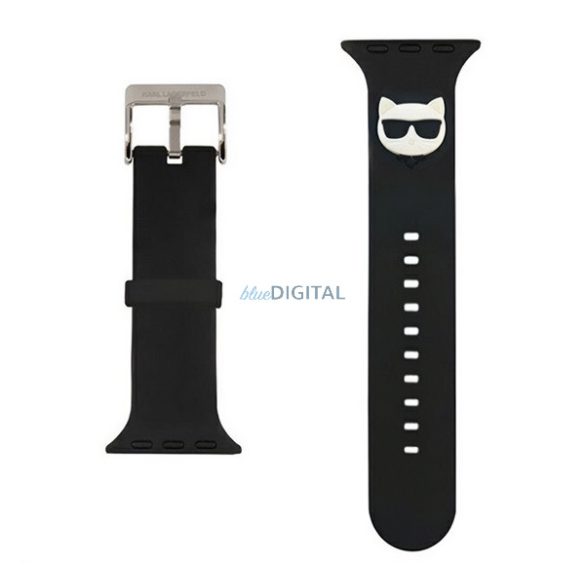 KARL LAGERFELD SILICONE CHOUPETTE HEAD Strap (dimensiune personalizată, mare, silicon, cataramă metalică) BLACK Apple Watch Series 5 44mm, Watch Series 4 44mm, Watch Series 3 42mm