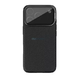   HUSĂ! - NILLKIN CAMSHIELD PROP MAGNETIC silicon protector de telefon (rezistent la șocuri, protector de cameră, protector spate, cu dungi) BLACK Apple iPhone 17 Pro