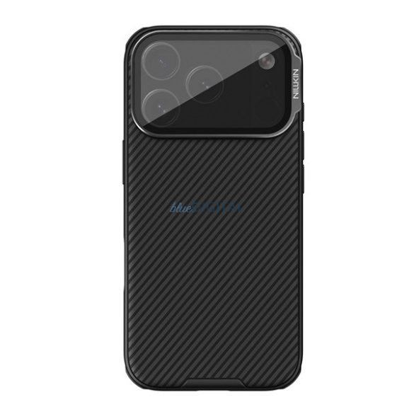 HUSĂ! - NILLKIN CAMSHIELD PROP MAGNETIC silicon protector de telefon (rezistent la șocuri, protector de cameră, protector spate, cu dungi) BLACK Apple iPhone 17 Pro