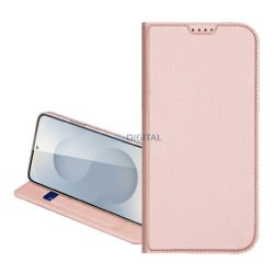   HUSĂ! - DUX DUCIS SKIN PRO carcasă în picioare, efect de piele (FLIP, deschidere laterală, buzunar pentru carduri, suport desktop) RED Samsung Galaxy A17 5G (SM-A176)