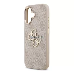   HUSĂ! - GUESS 4G BIG CLASSIC LOGO silicon protector de telefon (rezistent la șocuri, efect de piele spate) BRONZ / aur Apple iPhone 17