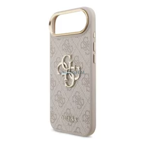 HUSĂ! - GUESS 4G BIG CLASSIC LOGO silicon protector de telefon (rezistent la șocuri, efect de piele spate) BRONZ / aur Apple iPhone Air
