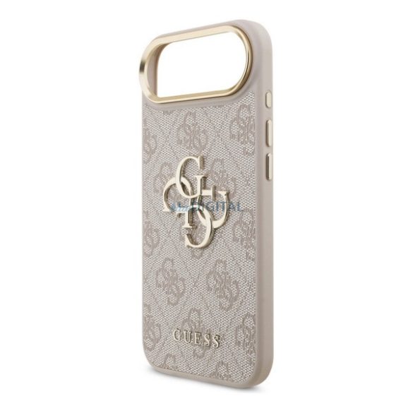 HUSĂ! - GUESS 4G BIG CLASSIC LOGO silicon protector de telefon (rezistent la șocuri, efect de piele spate) BRONZ / aur Apple iPhone Air