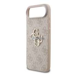   HUSĂ! - GUESS 4G BIG LOGO silicon protector de telefon (rezistent la șocuri, piele efect spate) BRONZE Apple iPhone Air