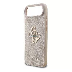 HUSĂ! - GUESS 4G BIG LOGO silicon protector de telefon (rezistent la șocuri, piele efect spate) BRONZE Apple iPhone Air