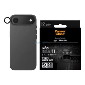 PANZERGLASS HOOPS CERAMIC II sticlă de protecție a camerei (9H + cadru) BLACK Apple iPhone Air