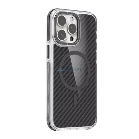 HUSĂ! - Silicon protector de telefon (rezistent la impact, călcâi pernă de aer, model de carbon, wireless, MagSafe) MARO Samsung Galaxy A26 5G (SM-A266)