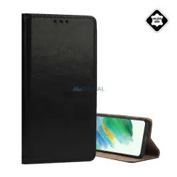   HUSĂ! - Caz permanent, piele naturală (FLIP, deschidere laterală, desktop) BLACK Xiaomi 15T Pro