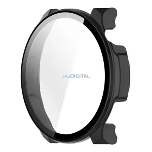 Cadru din plastic (BUMPER, rezistență la șocuri + sticlă de protecție a ecranului) BLACK Amazfit Balance 2