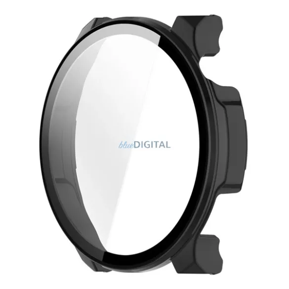 Cadru din plastic (BUMPER, rezistență la șocuri + sticlă de protecție a ecranului) BLACK Amazfit Balance 2