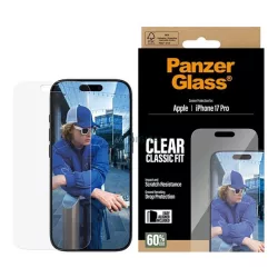   PANZERGLASS CLASSIC FIT EASYALIGNER ecran protector de sticlă (strat oleofobic + cadru de sprijin) pentru Apple iPhone 17 Pro