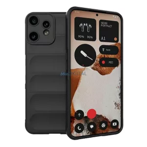 HUSĂ! - Silicon protector de telefon (rezistent la șocuri, protecția camerei, 3D) BLACK Nimic CMF Phone 2 Pro