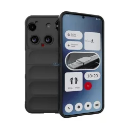   HUSĂ! - Silicon protector de telefon (rezistent la șocuri, protecția camerei, 3D) BLACK Nothing Phone (3)
