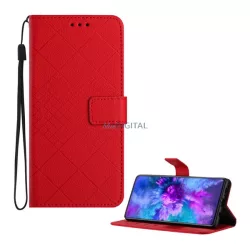   HUSĂ! - Husă permanentă, efect piele (FLIP, deschidere laterală, desktop, pătrată, premium) PIROS T Phone 3 5G