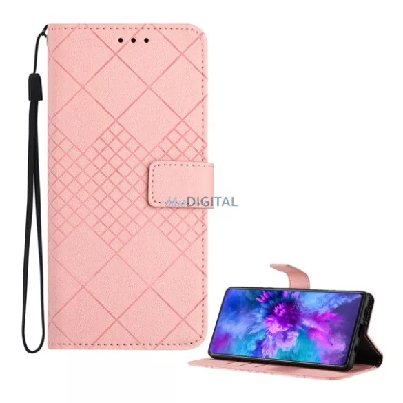 HUSĂ! - Carcasă permanentă, efect piele (FLIP, deschidere laterală, desktop, pătrat, premium) ROSSASSASSIN T Phone 3 5G