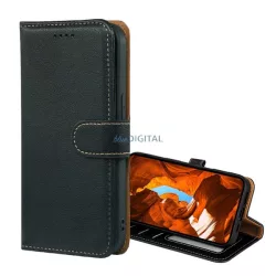   HUSĂ! - Husă permanentă, efect piele (FLIP, deschidere laterală, desktop, RFID, cataramă magnetică, premium) BLACK T Phone 3 5G