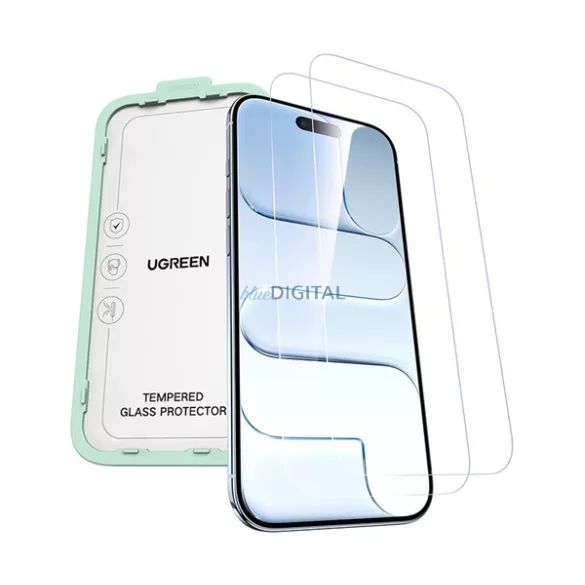 UGREEN SP1142 Ecran de protecție din sticlă 2pcs (2.5D, 0.33mm, 9H + Frame) pentru Apple iPhone Air