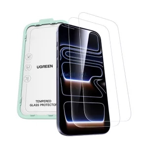 UGREEN SP1143 Ecran de protecție din sticlă 2pcs (2.5D, 0.33mm, 9H + Frame) pentru Apple iPhone 17 Pro Max