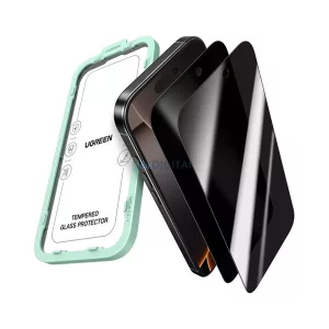 UGREEN SP1154 ecran protector de sticlă 2pcs (anti-orbire, 0.33mm, 9H + cadru) pentru Apple iPhone Air