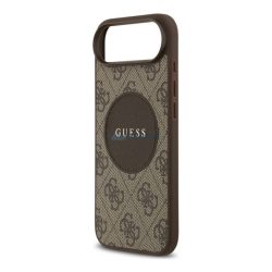   HUSĂ! - GUESS 4G CIRCLE CLASSIC LOGO silicon protector de telefon (rezistent la șocuri, spate textil, MagSafe)