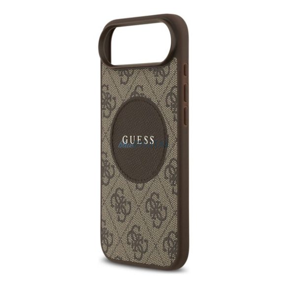 HUSĂ! - GUESS 4G CIRCLE CLASSIC LOGO silicon protector de telefon (rezistent la șocuri, spate textil, MagSafe)