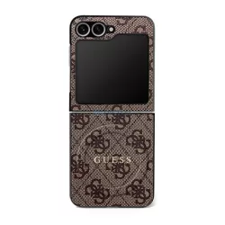   HUSĂ! - GUESS 4G RING CLASSIC LOGO silicon protector de telefon (rezistent la șocuri, spate textil, MagSafe) CUTTING PEEL Samsung Galaxy Z Flip7 (SM-F766)
