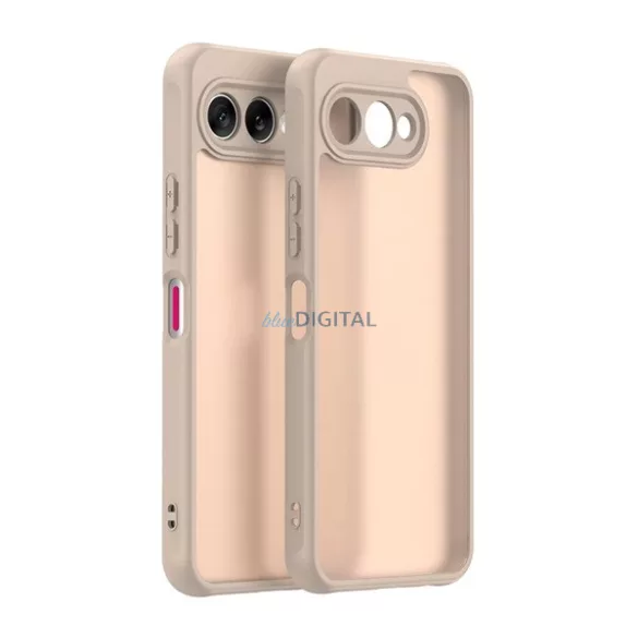 HUSĂ! - Silicon protector de telefon (spate din plastic, călcâi cu pernă de aer, mat) NARANCSSÁRGA T Phone 3 5G