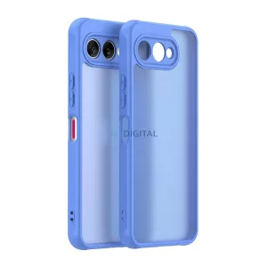 HUSĂ! - Silicon protector de telefon (spate din plastic, colț pernă de aer, mat) LIGHT BLUE T Phone 3 5G