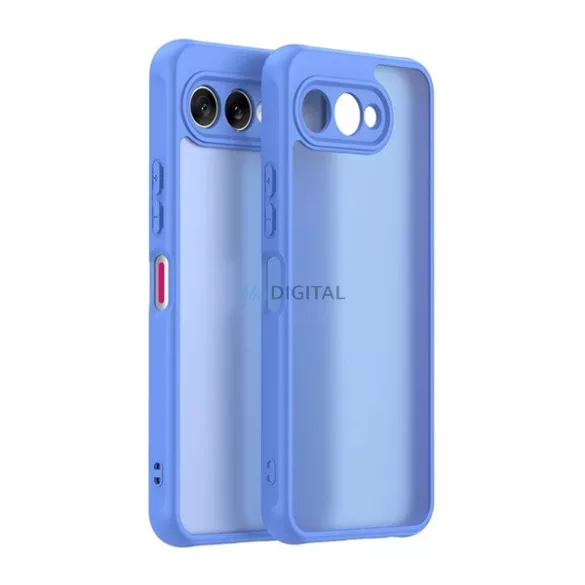 HUSĂ! - Silicon protector de telefon (spate din plastic, colț pernă de aer, mat) LIGHT BLUE T Phone 3 5G