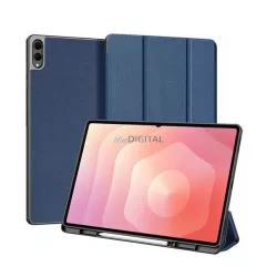   HUSĂ! - DUX DUCIS DOMO husă verticală, efect piele (active FLIP, deschidere laterală, TRIFOLD, suport pentru birou, suport pentru creioane) FASTENING BLUE Samsung Galaxy Tab S11 Ultra 5G (SM-X936B), Galaxy Tab S11 Ultra WIFI (SM-X9