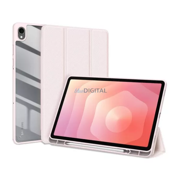 HUSĂ! - DUX DUCIS TOBY Husă permanentă cu efect de piele (FLIP activ, deschidere laterală, TRIFOLD, suport pentru birou, suport pentru stilou) RED Samsung Galaxy Tab S11 5G (SM-X736B), Galaxy Tab S11 WIFI (SM-X730)