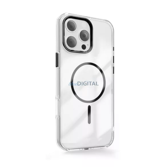 HUSĂ! - Silicon protector de telefon (spate din plastic, protector de cameră, MagSafe, colț pernă de aer) BLACK Apple iPhone 15 Pro