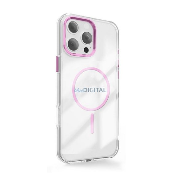 HUSĂ! - Protecție siliconică pentru telefon (capac spate din plastic, protecție cameră, MagSafe, colț pernă de aer) CULOARE ROSE Apple iPhone Air
